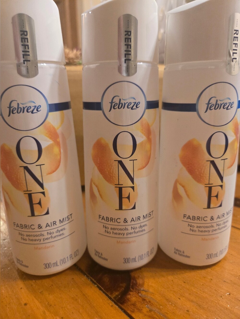 Febreze One Fabric and Air Mist Refill Mandarin Scent 3 Total